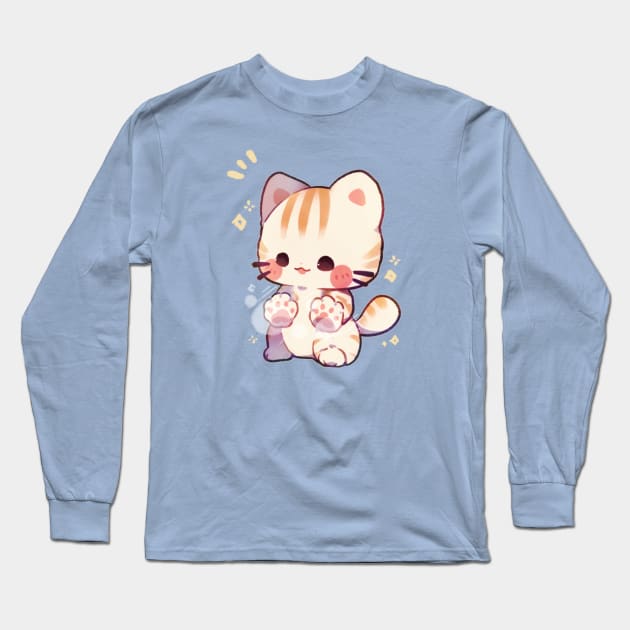 Kitty Paws Long Sleeve T-Shirt by Cremechii